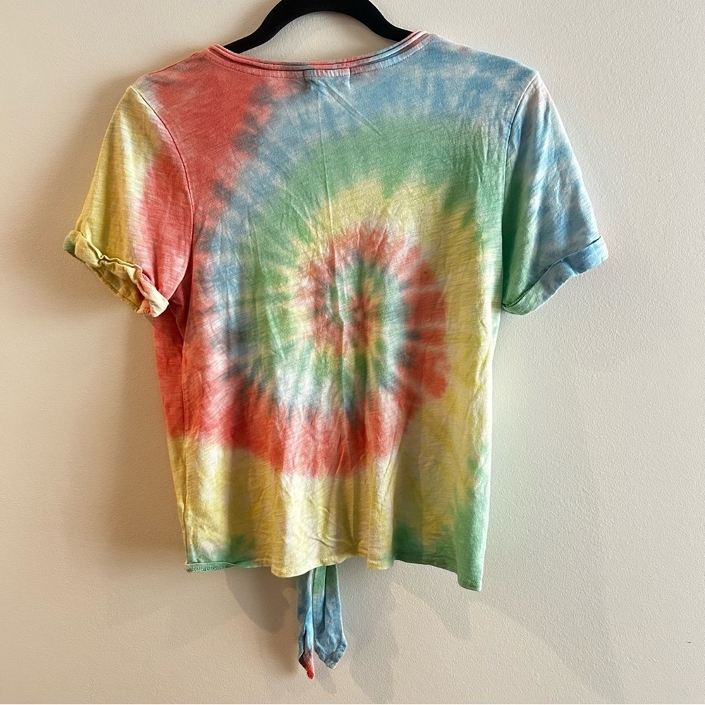 Anthropologie T. La Darya Tie Die Crop Top, front knot, size XS - Picture 3 of 5
